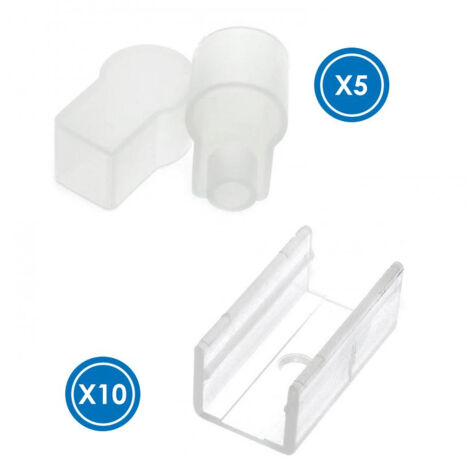 Pack Bouchons et agrafes pour recouvrement Néon LM3977 - Ledme - LM3989