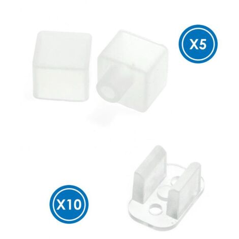 Pack Bouchons et agrafes pour recouvrement Néon LM3985 - Ledme - LM3994