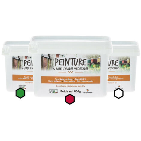 Pack Bourgogne : 3 pots de peinture (bordeaux, vert, blanc)