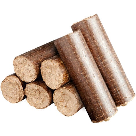 Pack Briquettes de Bois Biologique Kekai 10 Kg pour Cheminées, Poêles et Chaudières ou Cuisinières à Bois