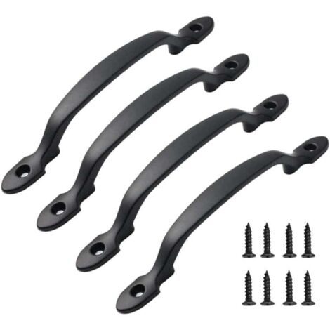 Pack Cabinet Handles, Kitchen Handles, Door Handles, Drawer Handles, Furniture with Screws for Wardrobes, Bedrooms, Length 158mm MUMU