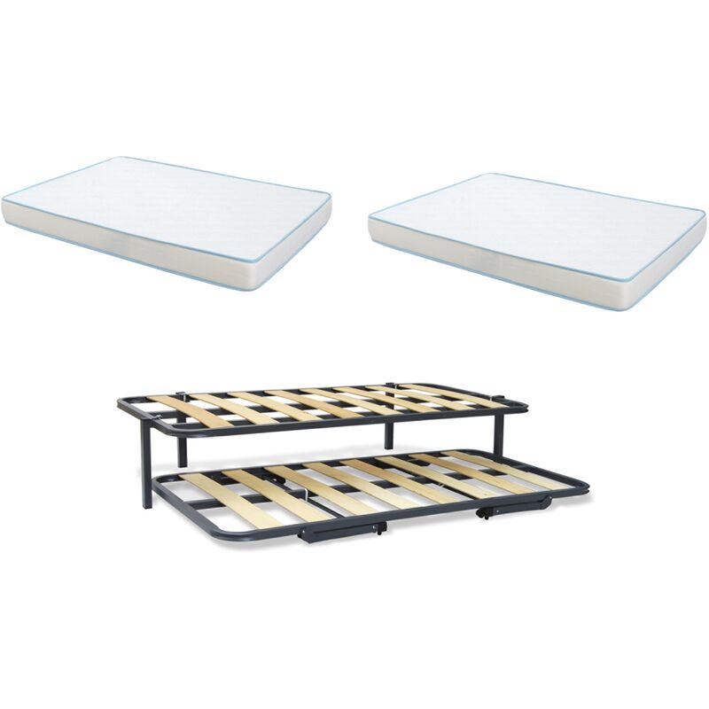 

Pack Cama nido Eco + 2 colchones ECO BLUE 090x180