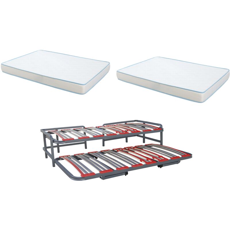 

Pack Cama nido Multi + 2 colchones ECO BLUE 090x190