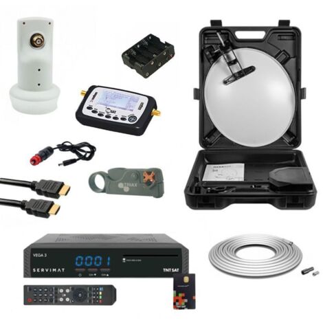 Pack Camping - TNTSAT - THS 806 - Parabole 35 cm - Décodeur HD - Carte TNTSAT 4 ans