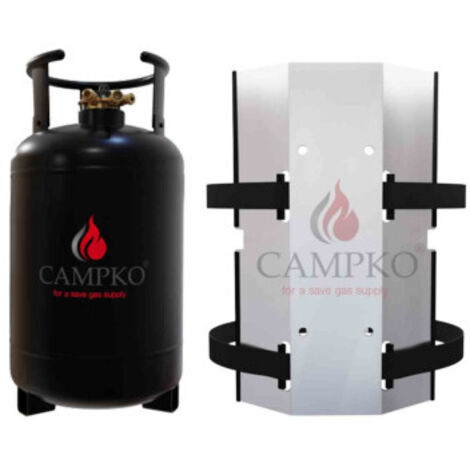 PACK CAMPKO Bouteille GPL 30L Rechargeable Bluetooth + Support mural Camping Car