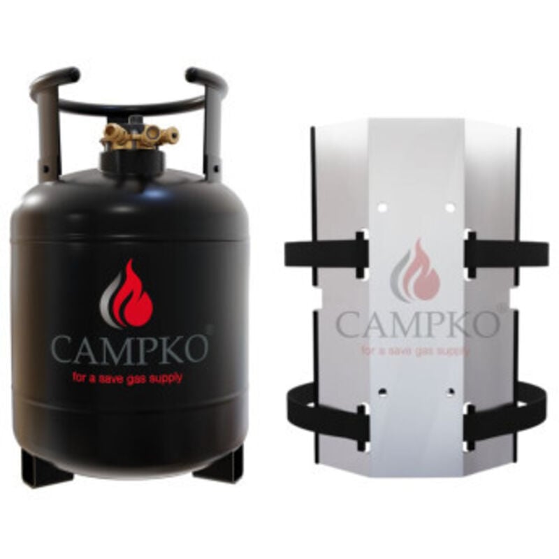 Pack campko Bouteille gpl Bluetooth Réservoir 15L + Support mural Camping Car