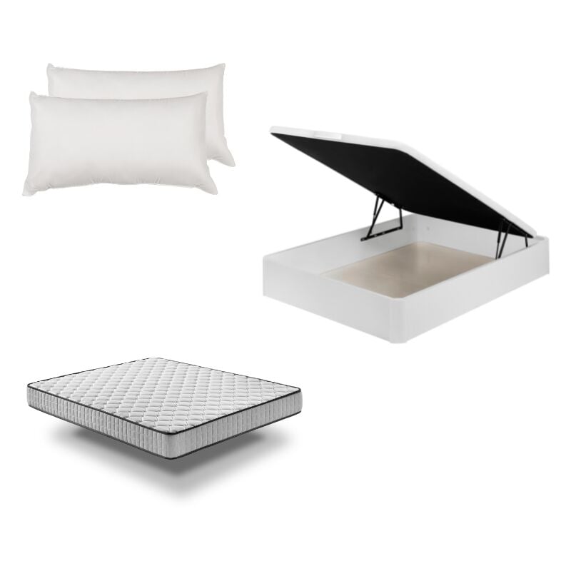 

Pack: Canapé Abatible madera + colchón Pronature + almohada - 105x190 cm BLANCO Montaje Gratuito