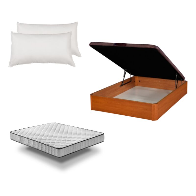 

Pack: Canapé Abatible madera + colchón Pronature + almohada - 90x190 cm CEREZO Montaje Gratuito