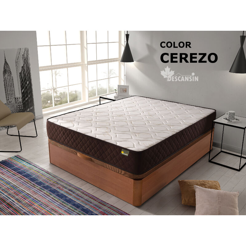 

Pack Canapé + Colchón 135X190 Cerezo. Arcón Abatible Diseño Y Descanso Ideal