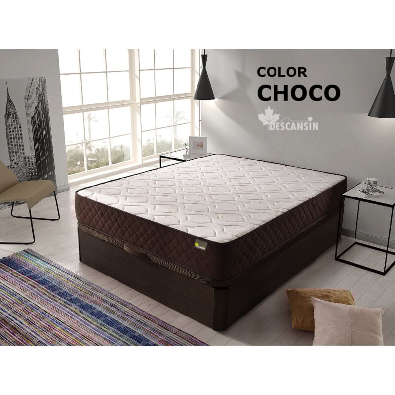 

Descansin - Pack Colchón + Canapé Abatible Descansín | 90 x 190 | Chocolate | Máxima Comodidad | Gran Almacenaje