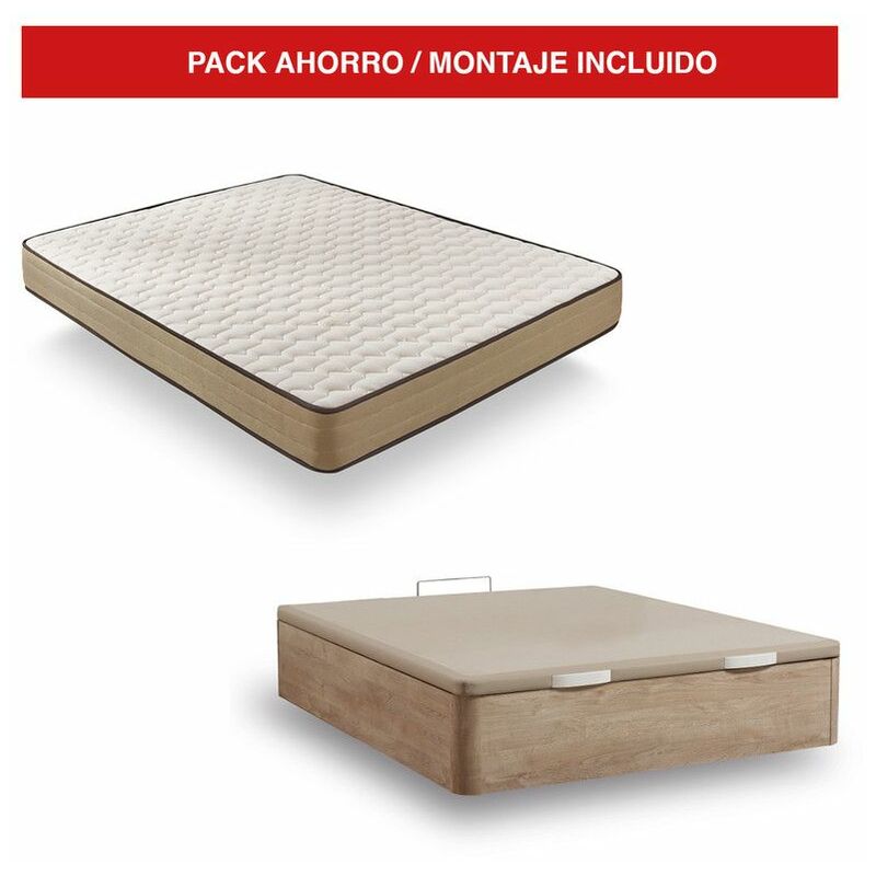 

Pack Canapé Madera Cambrian + Colchón Bamboo 150x190 cm