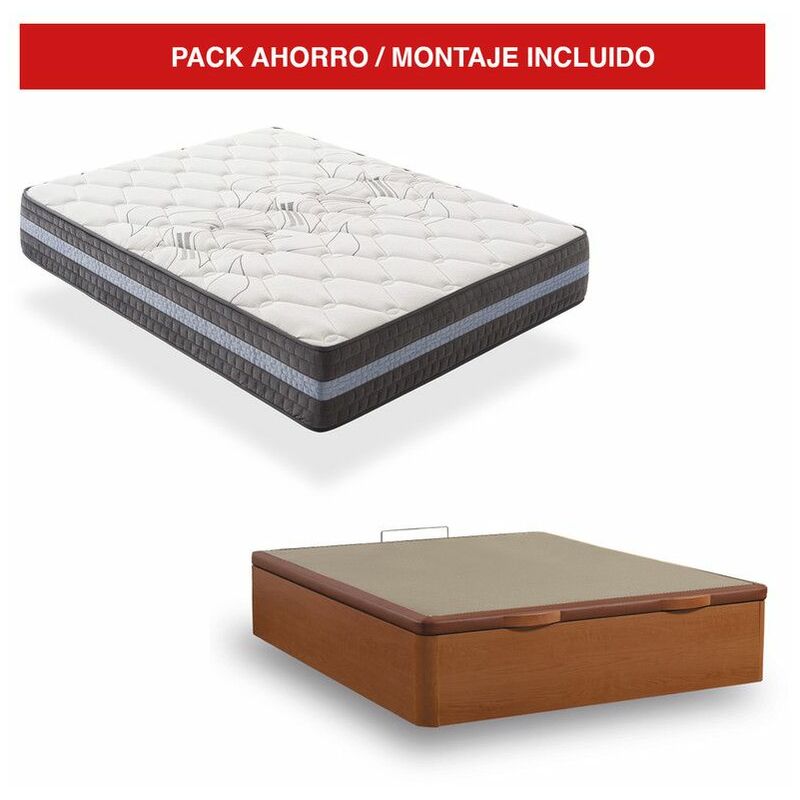 

Pack Canapé Madera Cerezo + Colchón Visco 30cm Grand Luxury 120x180 cm