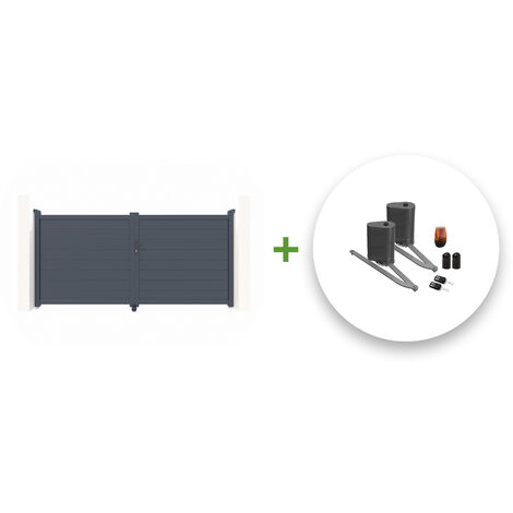 Pack cancela batiente automática EIGER 300 x 140 cm + Motor brazo B500