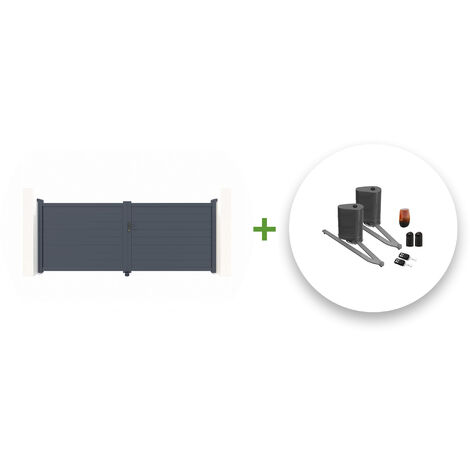 Pack cancela batiente automática EIGER 350 x 140 cm + Motor brazo B500