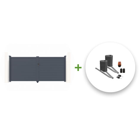 Pack cancela batiente automática EIGER 350 x 160 cm + Motor brazo B500