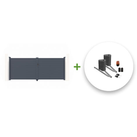Pack cancela batiente automática EIGER 400 x 160 cm + Motor brazo B500