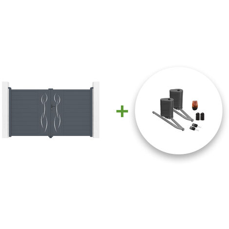 Pack cancela batiente automática LIFE 300 x 180 cm + Motor brazo B500
