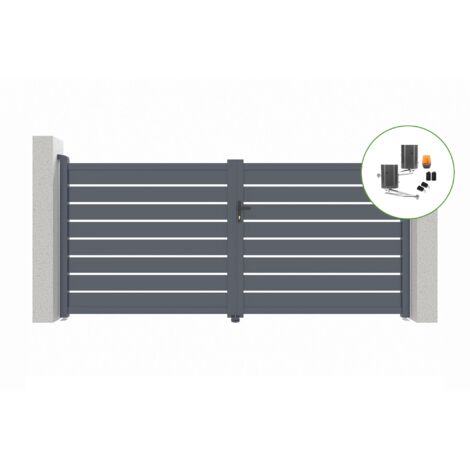 Pack cancela batiente automática VOGEL 350 x 160 cm + Motor brazo B500
