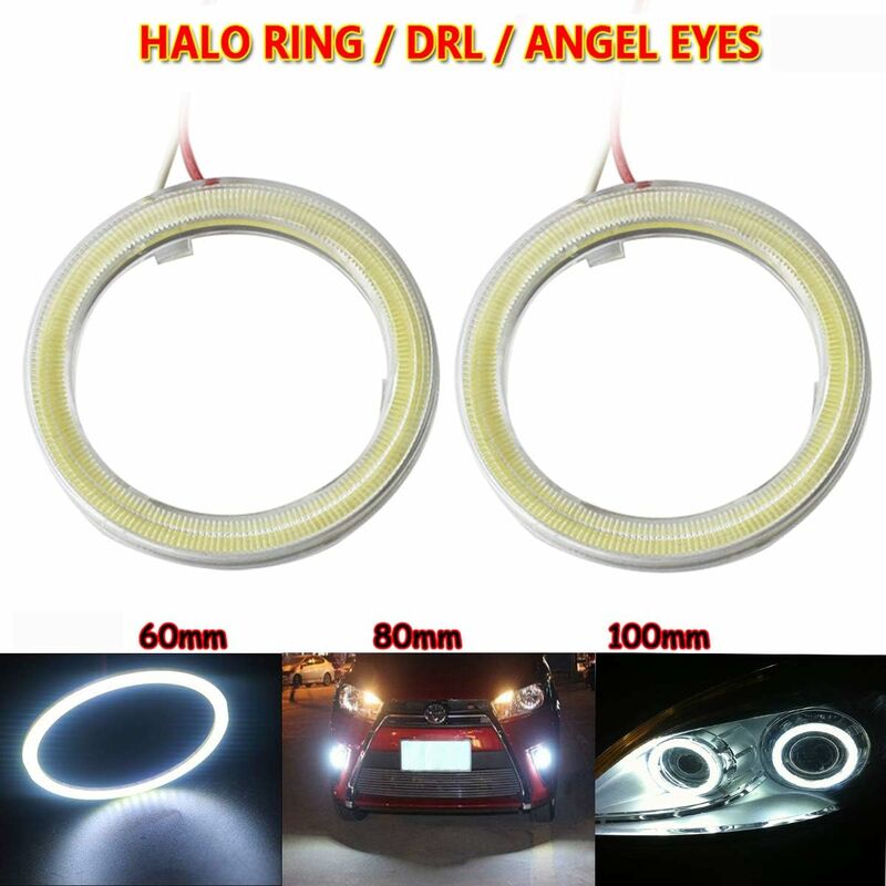 Pack Car Angel Eyes Led cob Faro Halo Ring