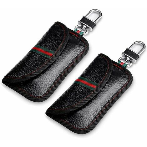 Pack Car Key Signal Blocker Case Blocks RFID Signals for Car Security Anti-Theft Remote (5 x 8cm, Black)