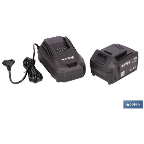 Pack cargador 20 V 4.5 A y batería Li-ion 20 V 4.0 Ah