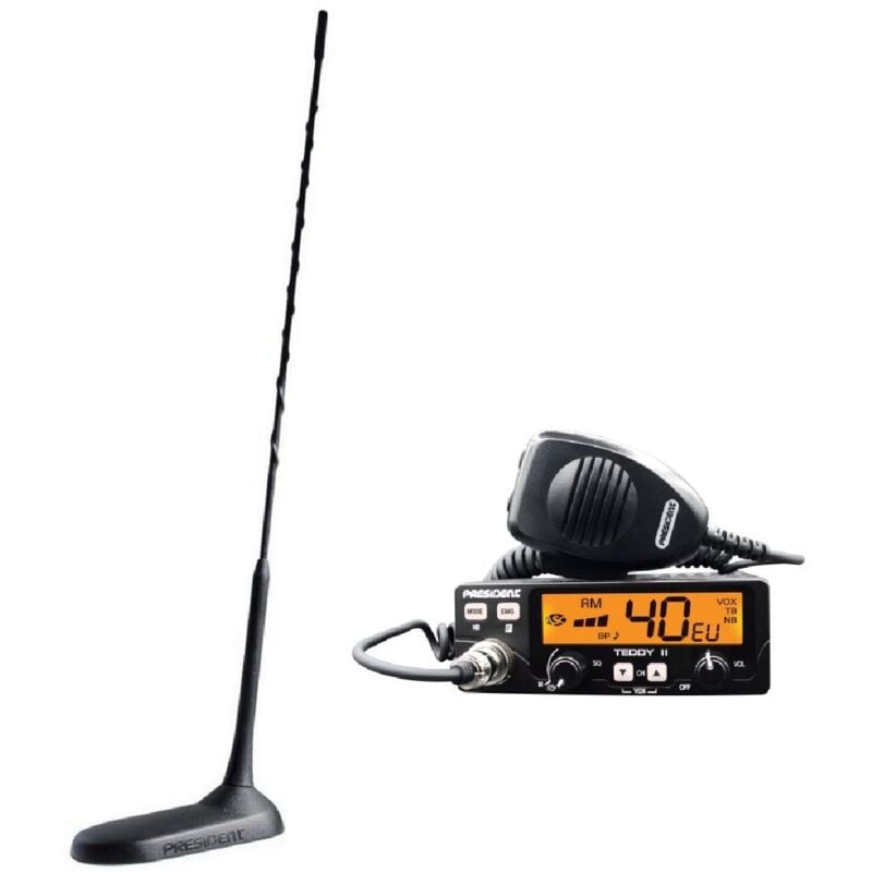 Pack cb President TXKT266 Teddy 2 et antenne Virginia