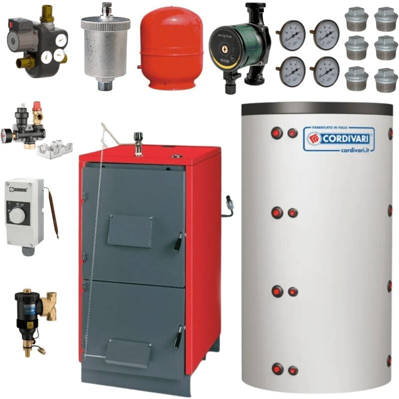 Unical - Pack chaudière bois Fokolus fk 20 + Ballon tampon 800 litres