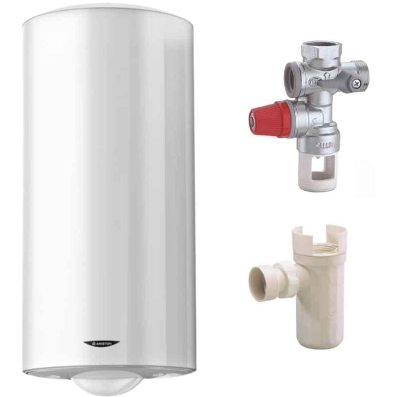 Ariston Group - Pack Chauffe eau électrique 150 Litres Sagéo stéatite vertical ariston + Groupe de sécurité 3/4 + Siphon