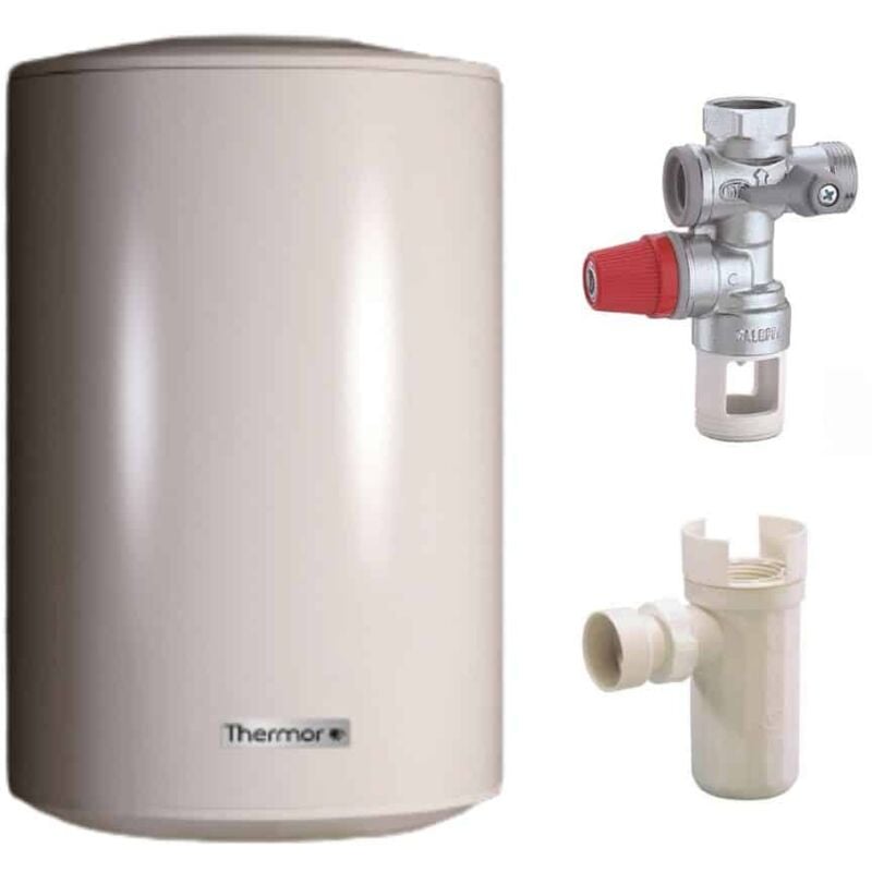 Thermor - Pack Chauffe eau électrique Stéatis vertical 100 Litres + Groupe de sécurité 3/4 + Siphon de groupe