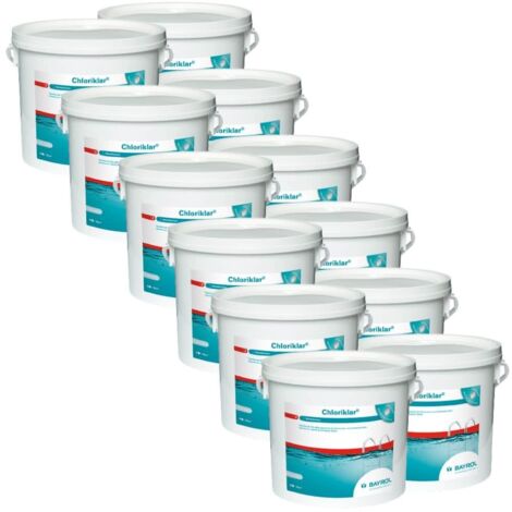 Pack Chlore choc pastille Chloriklar 5 kg Bayrol Quantité Pack de 12