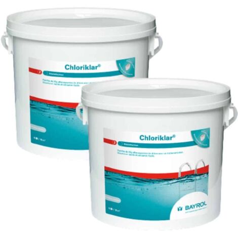 Pack Chlore choc pastille Chloriklar 5 kg Bayrol Quantité Pack de 2
