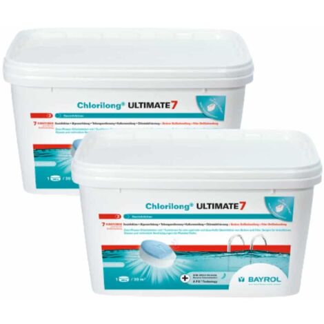 Pack Chlorilong Ultimate 7 Galet de chlore 4,8 kg Bayrol Quantité Pack de 2