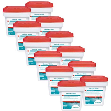 Pack Chloryte Sticks Chlore non stabilisé 4,5 kg Bayrol Quantité Pack de 12