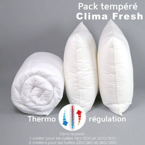 Pack Clima Fresh Thermorégulation couette TEMPEREE+oreiller - 200/200 - DODO