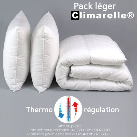Pack Climarelle® Thermorégulation couette LEGERE + oreiller - 220/240 - DODO