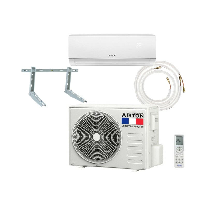 Airton - Pack Climatiseur reversible a Poser Soi-meme - 2500W Readyclim 4M - Support mural - 409730SM