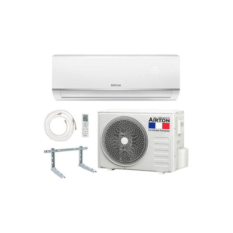Airton - Pack Climatiseur réversible a Poser Soi-meme - 5270W - Readyclim 4M - Support mural - 409732SM