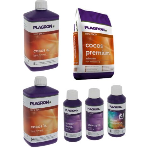 Pack Coco Premium 50 litres PLAGRON + engrais et stimulants