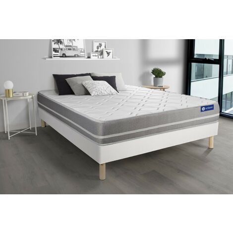 Conjunto de Somier Blanco + Colchón SLEEPFIT Flexy (120x190 cm