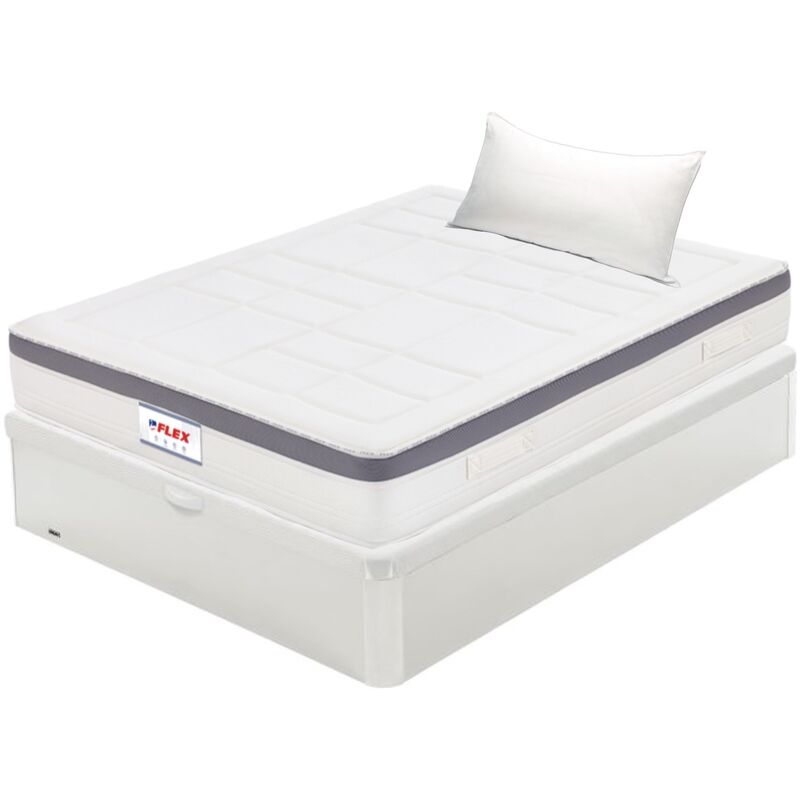 

Pack Colchon Airvex Supreme 105x190 + Canape Abatible Madera 19 Blanco + Almohada Lider - Flex