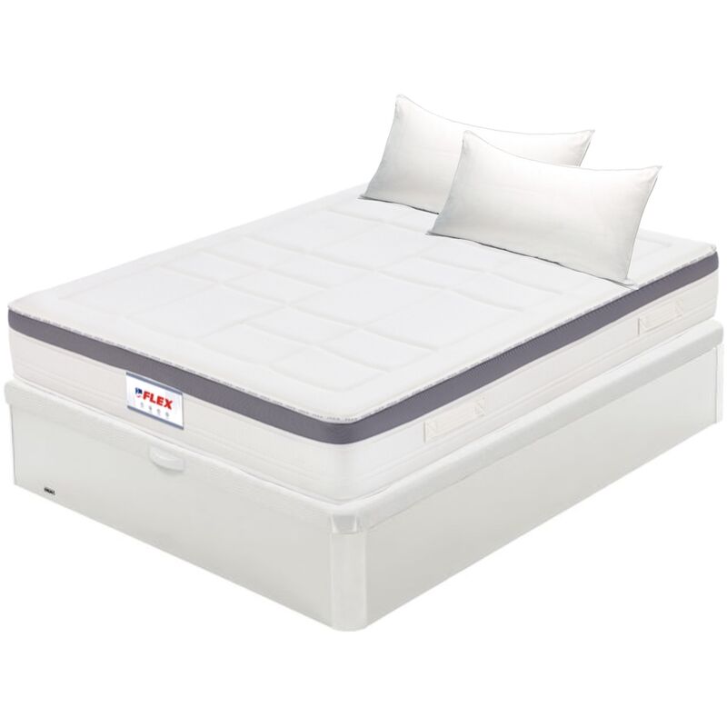 

Pack Colchon Airvex Supreme 135x190 + Canape Abatible Madera 19 Blanco + 2 Almohadas Lider - Flex