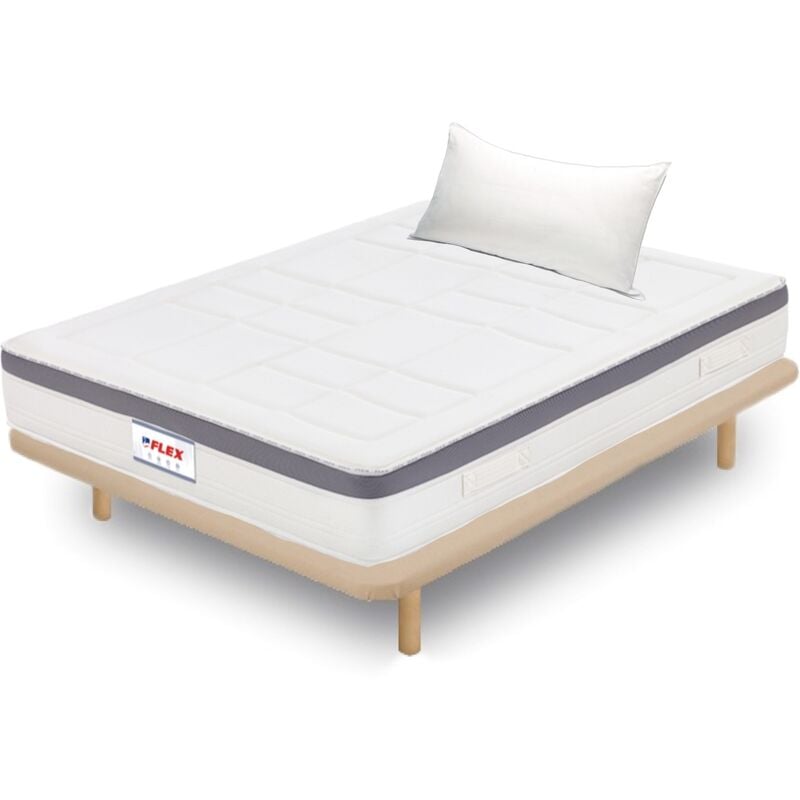 

Pack Colchon Airvex Supreme 80x190 + Tapi Beige con patas + Almohada Lider - Flex