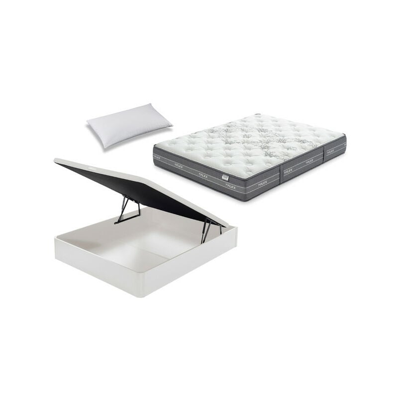 

PACK COLCHON NUBE VISCO 105x190 + CANAPE ABATIBLE REFORZADO BLANCO + ALMOHADA LIDER - Flex