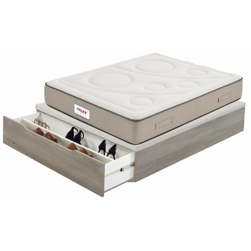 

Pack Colchón Visco Airvex Supreme + Canapé Abatible Zapatero Gris 90X190 - Flex
