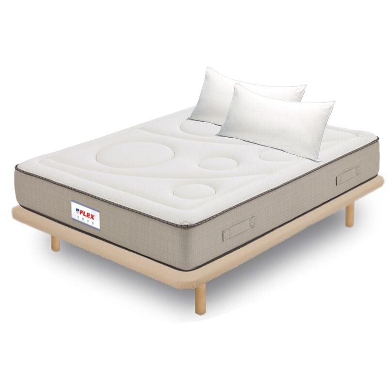 

Pack Colchon Visco Airvex Supreme 160x200 + Tapi Beige con patas + 2 Almohadas Lider - Flex