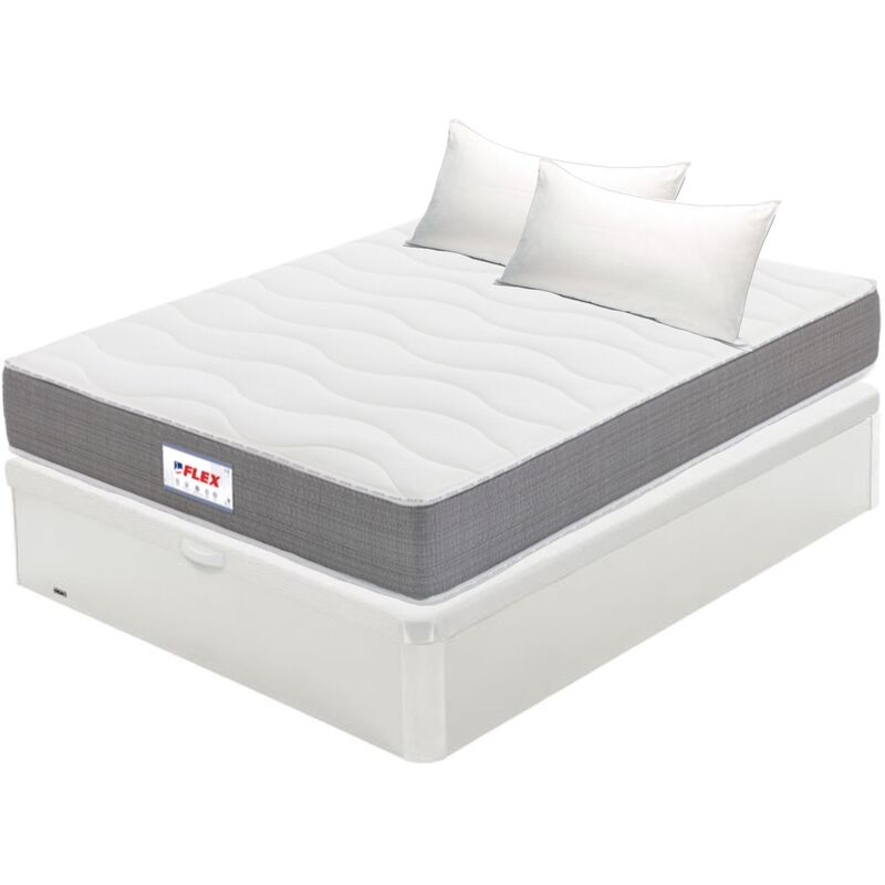 

Pack Colchon Visco Supreme 135x190 + Canape Abatible Madera 19 Blanco + 2 Almohadas Lider - Flex