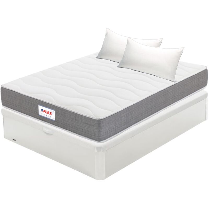 

Pack Colchon Visco Supreme 150x190 + Canape Abatible Madera 19 Blanco + 2 Almohadas Lider - Flex