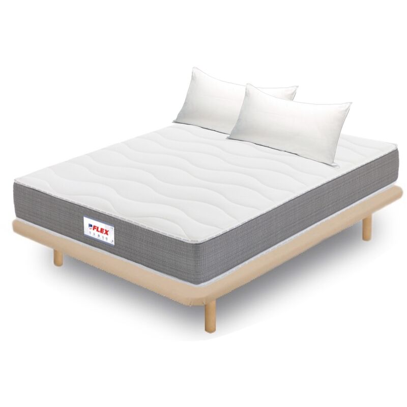 

Pack Colchon Flex Visco Supreme 135x200 + Tapiflex Beige con patas + 2 Almohadas Lider