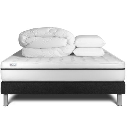 Pack Colchón negro espuma viscoelástica 180 x 200