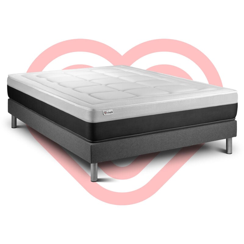 

Vitalit - Pack Colchón VITAL FORM 160 x 200 cm + Somier multiláminas, Muelles ensacados y espuma , 5 zonas de confort